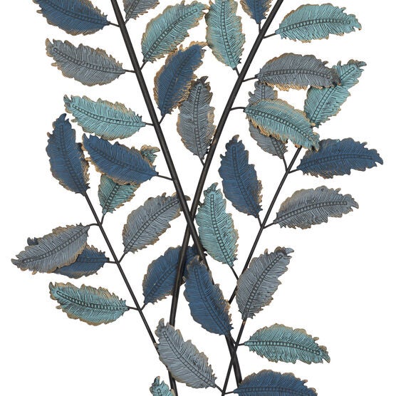 Blue Metal Traditional Floral Wall Decor, , alternate image number null