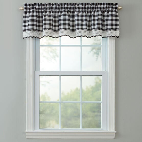Buffalo Check Rod-Pocket Valance, 