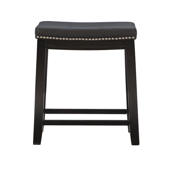 Claridge Faux Leather Upholsterd Seat Bar Stool, BLACK, hi-res image number null