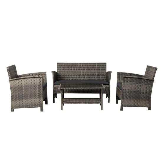 Jareth Wicker Patio Set in Gray, GRAY, hi-res image number null
