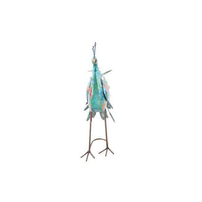 Turquoise Iron Eclectic Birds Garden Sculpture, , on-hover image number null