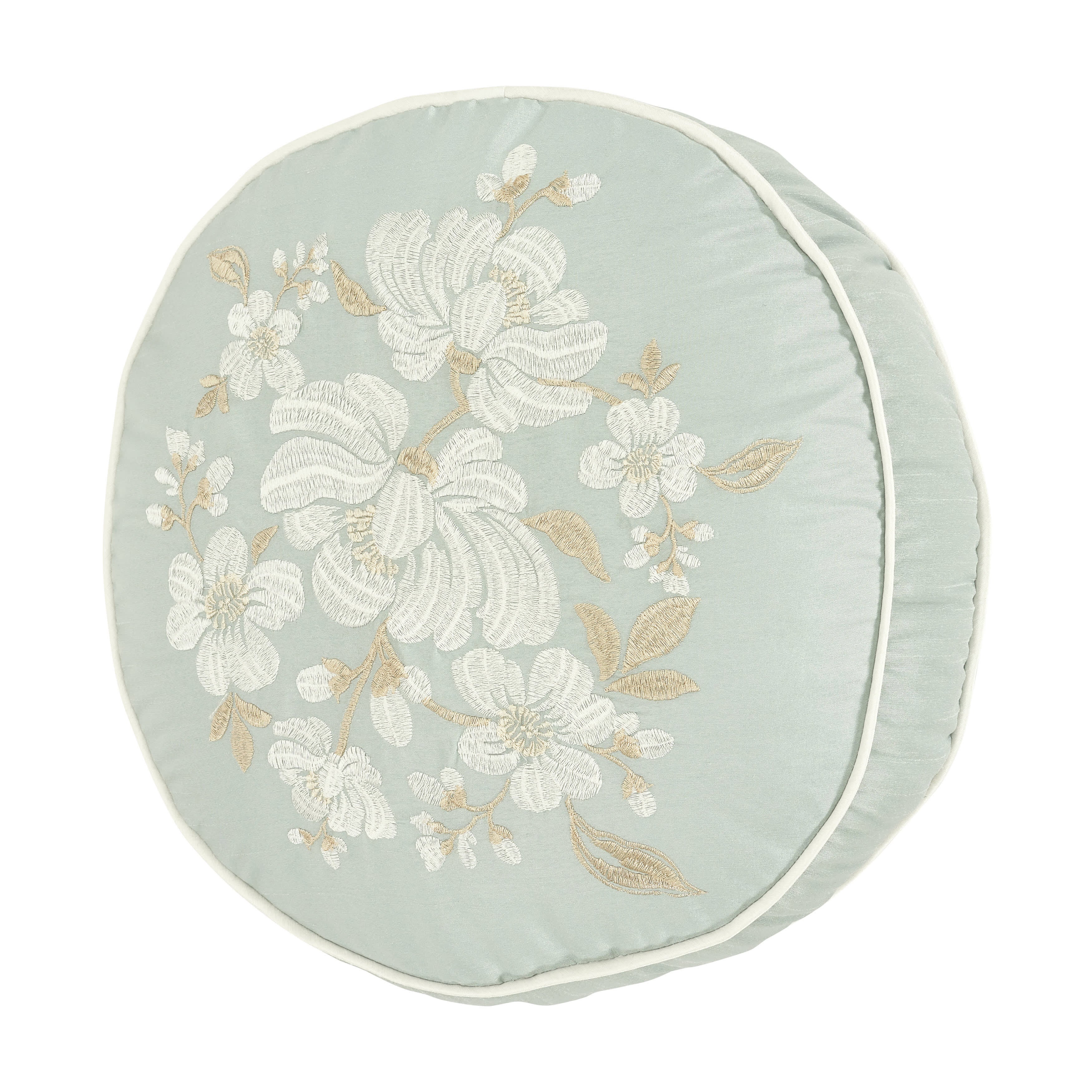 Spring Garden Round Decorative Throw Pillow, SPA, hi-res image number 0