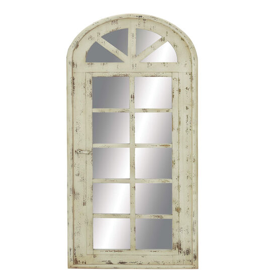 White Vintage Wood Floor Mirror, WHITE, hi-res image number null