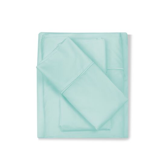 SensorPEDIC Ice Cool 400 Thread Count Cotton-Rich Surf Spray Blue Sheet Se, , alternate image number null
