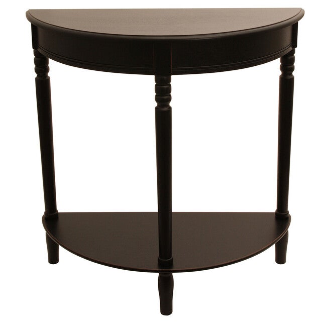 Antique Half Round Table, BLACK, hi-res image number null