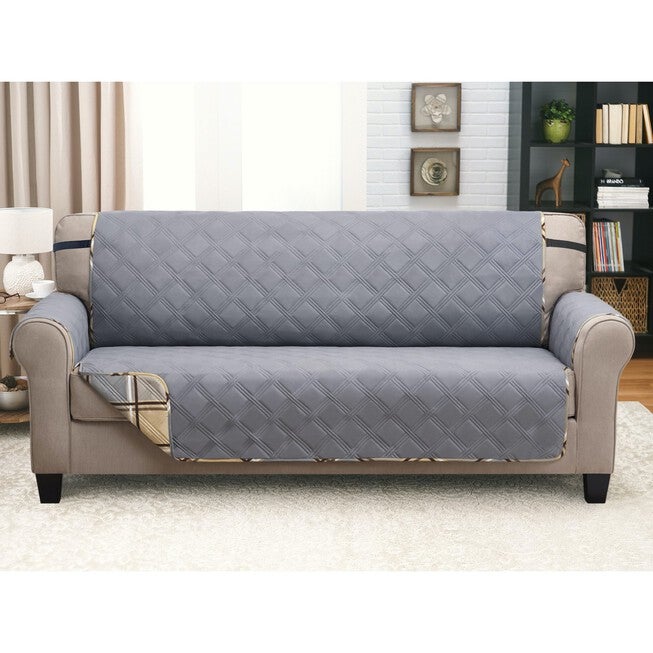 Printed Reversible Quilted Xl Sofa Protector, , alternate image number 2