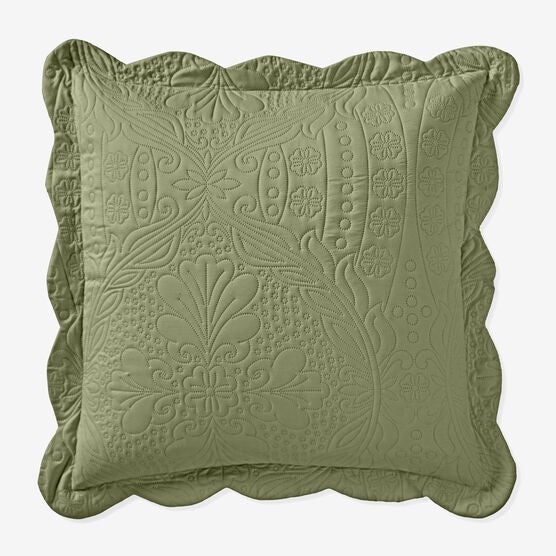 Lily Pinsonic Damask Euro Sham, SAGE, hi-res image number null