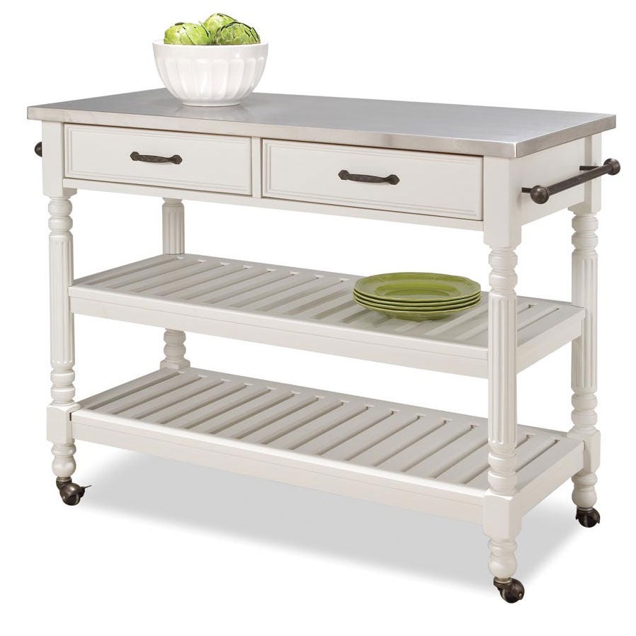 Savannah Kitchen Cart, WHITE, hi-res image number 0
