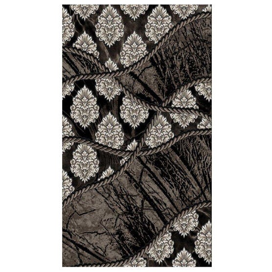 Jewel 2&apos; x 3&apos; Area Rug, BROWN BLACK