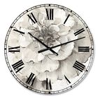 Indigold Grey Peonies I Traditional Wall Clock, , alternate image number null