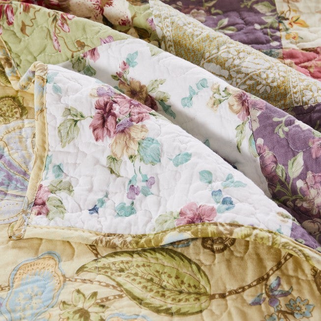 Blooming Prairie Patchwork Quilted Throw Blanket, , alternate image number 2