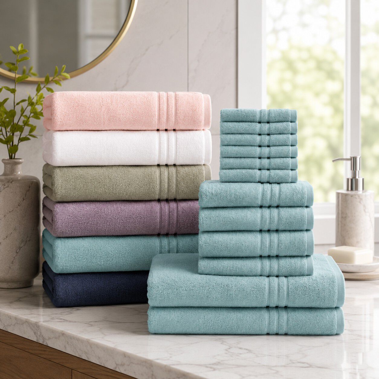 Zero Twist 100% Cotton Towel Collection