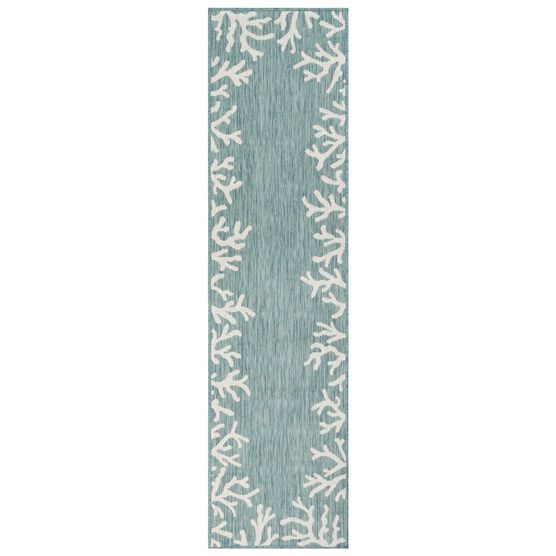 Liora Manne Carmel Coral Border Indoor/Outdoor Rug 23"X7'6", , alternate image number null