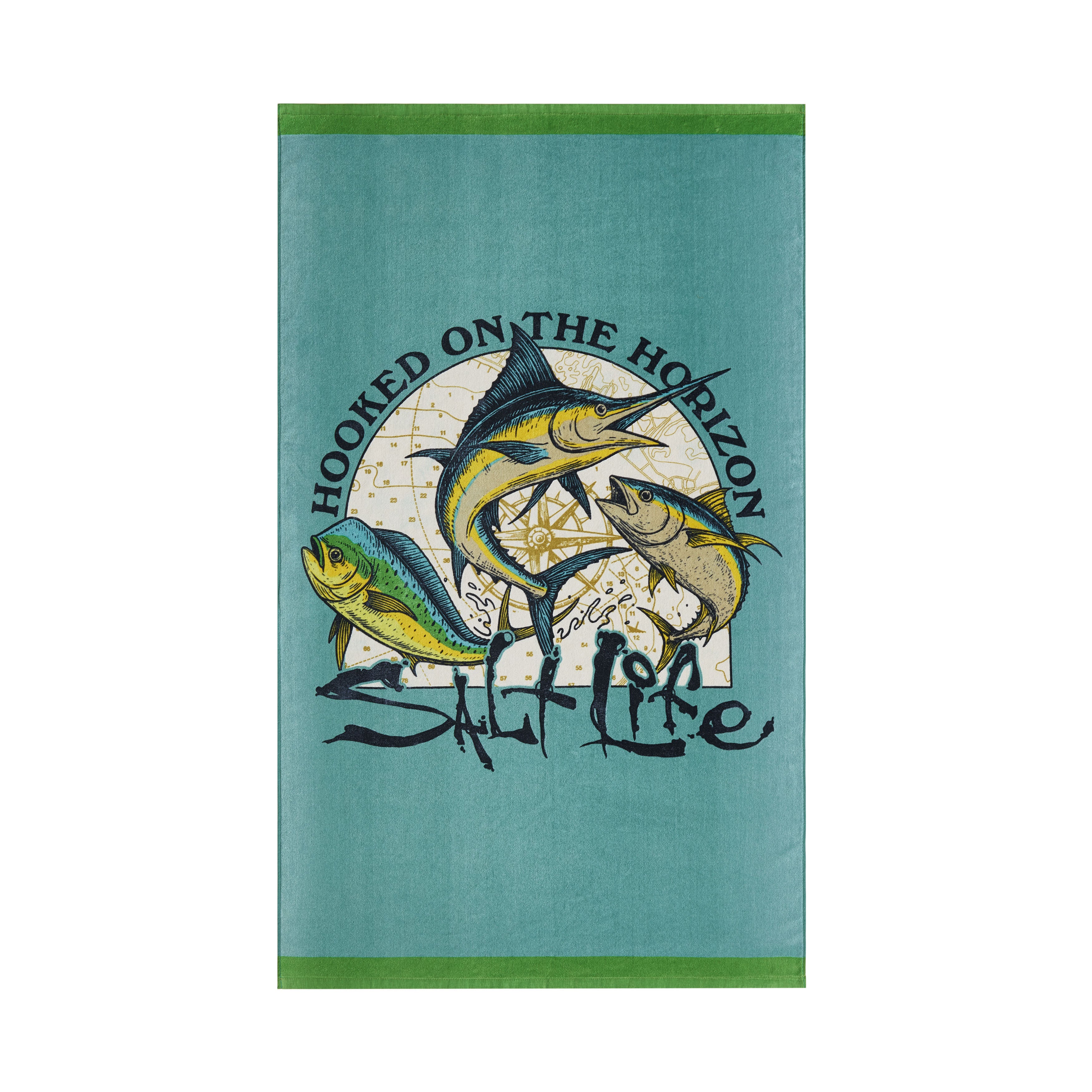 Horizon Hunter Beach Towel, AQUA, alternate image number 2