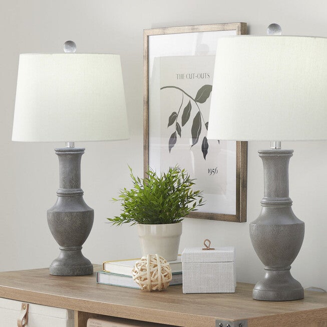 Chateau 26 inches Polyresin Table Lamp - Set Of 2, , alternate image number null