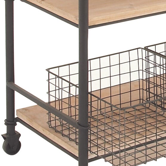 Brown Industrial Metal Storage Cart, 32 x 48, , alternate image number null