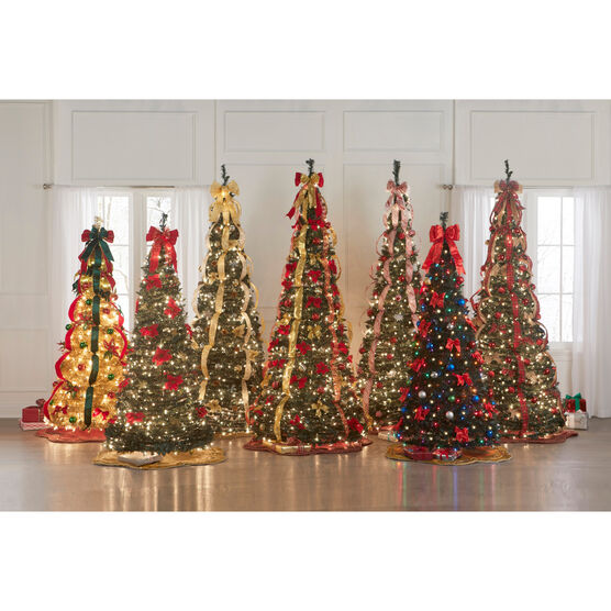 Fully Decorated Pre Lit 6 Ft Pop Up Christmas Tree Christmas