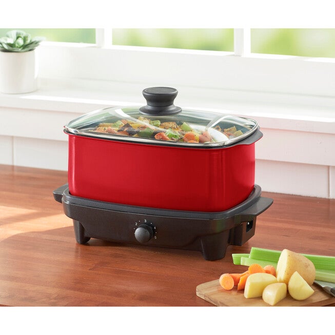 5-QT. Slow Cooker with Griddle & Tote Bag