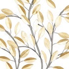 Brass Metal Glam Floral Wall Decor, , alternate image number null