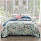 Pavona Velvet Garden Quilt And Pillow Sham Set, , on-hover image number null