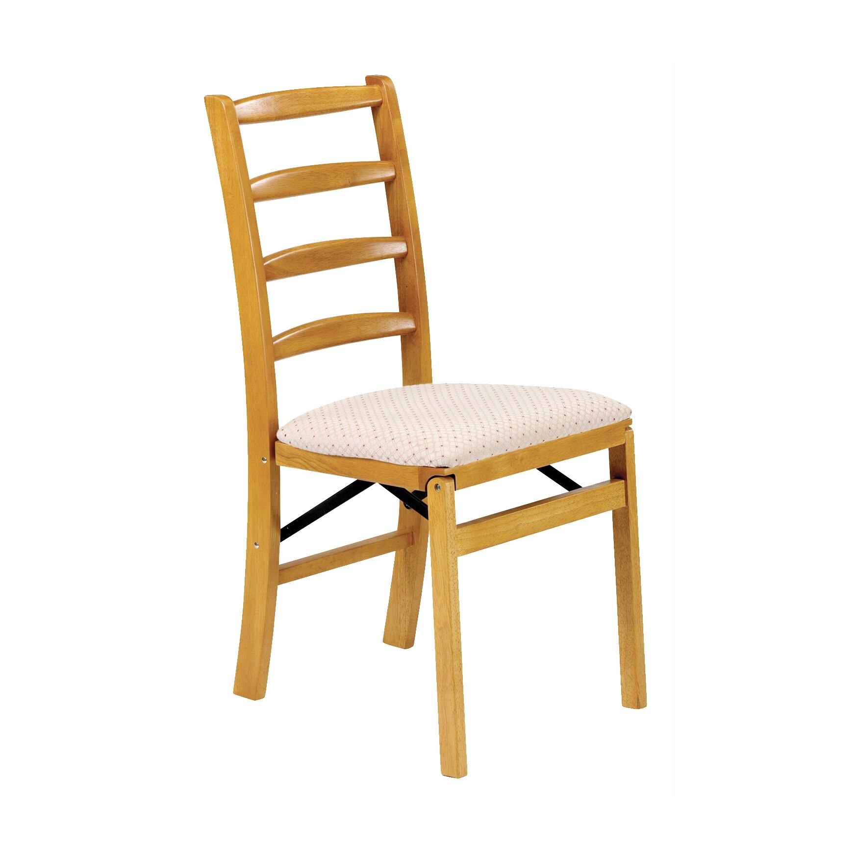 Shaker Ladderback Wood Folding Chairs, Set Of 2, OAK, hi-res image number 0