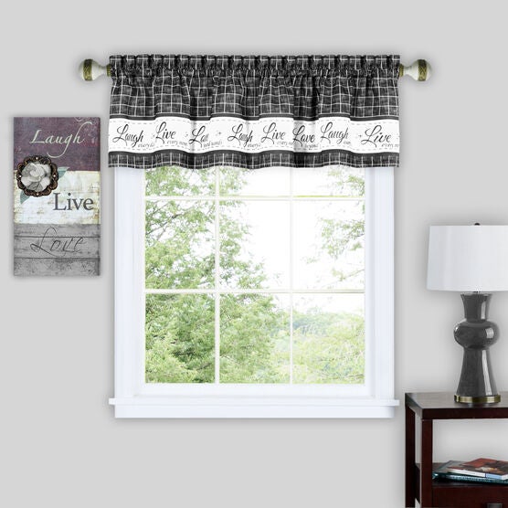 Live, Love, Laugh Window Curtain Valance - 58x14, , alternate image number null