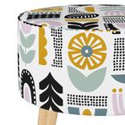 Helsinki Block Round Ottoman with Splayed Legs, , alternate image number null