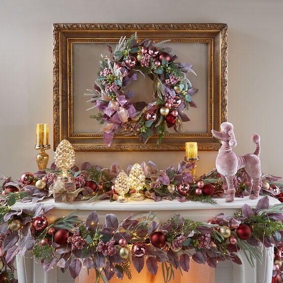 Blush Christmas Garland Brylane Home