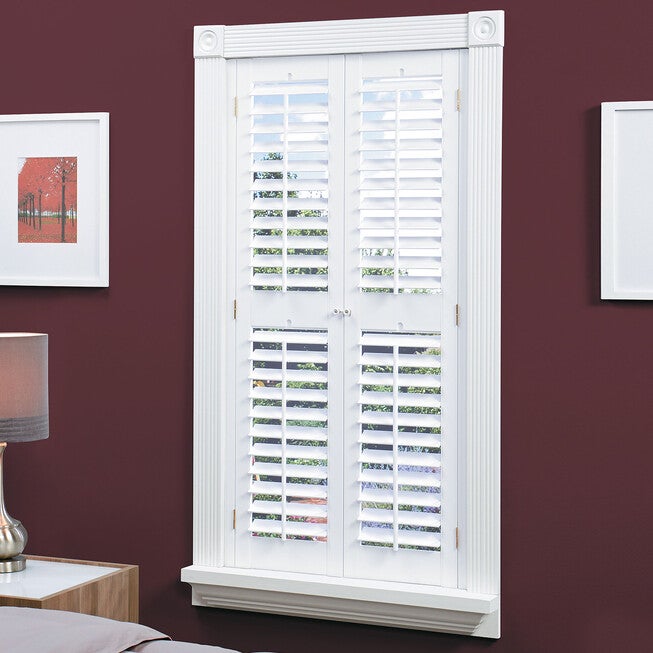 2¼" Louver Plantation Faux Wood Shutter, , on-hover image number null