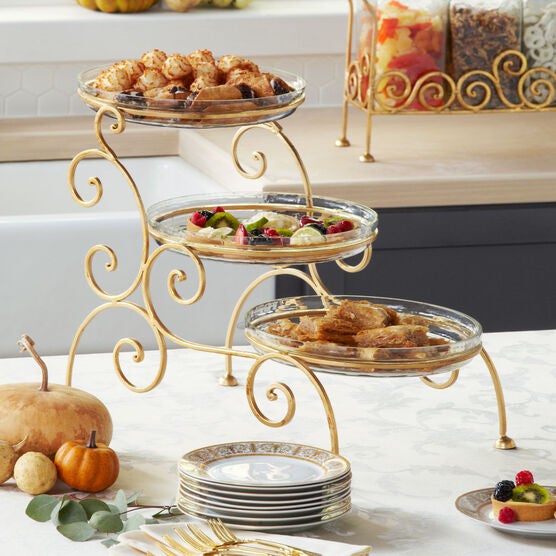 3 Tier Server With Bowls Kitchen Brylane Home