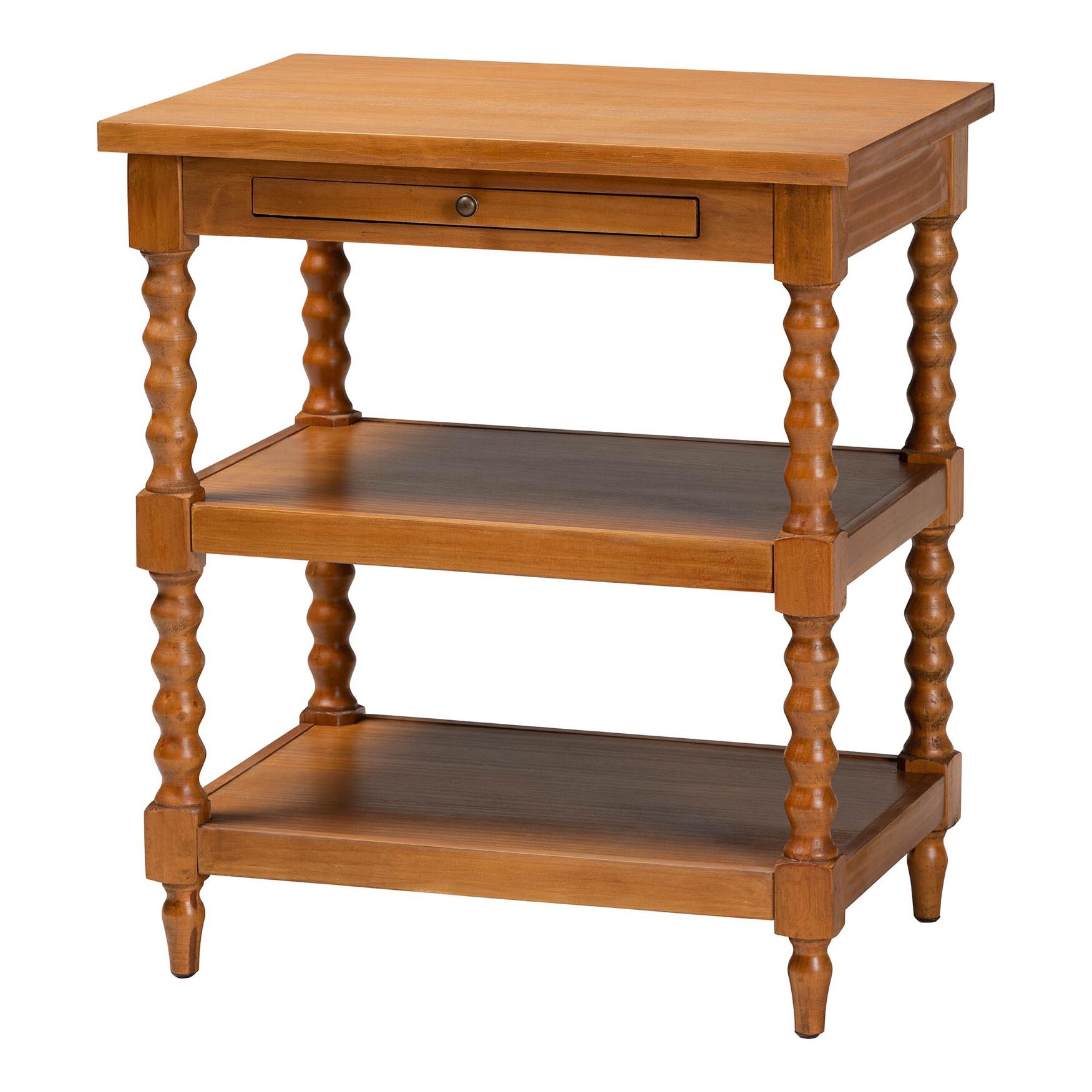 Imogene Retro-Modern Walnut Brown Finished Wood End Table