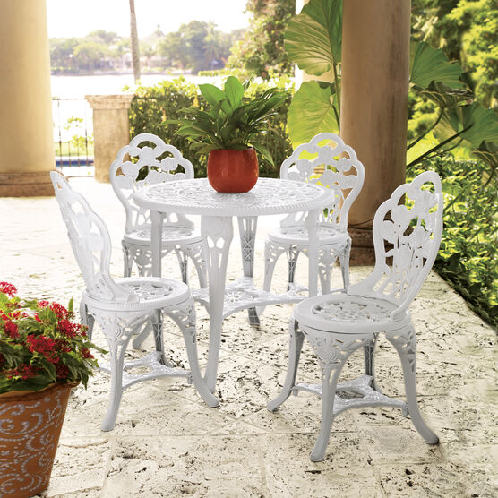5-Piece Table and Chair Bistro Set, WHITE, hi-res image number null