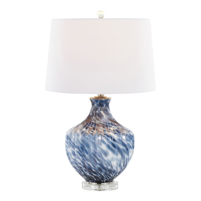 Lotus 27 inches Glass Table Lamp - Set Of 2, , alternate image number null