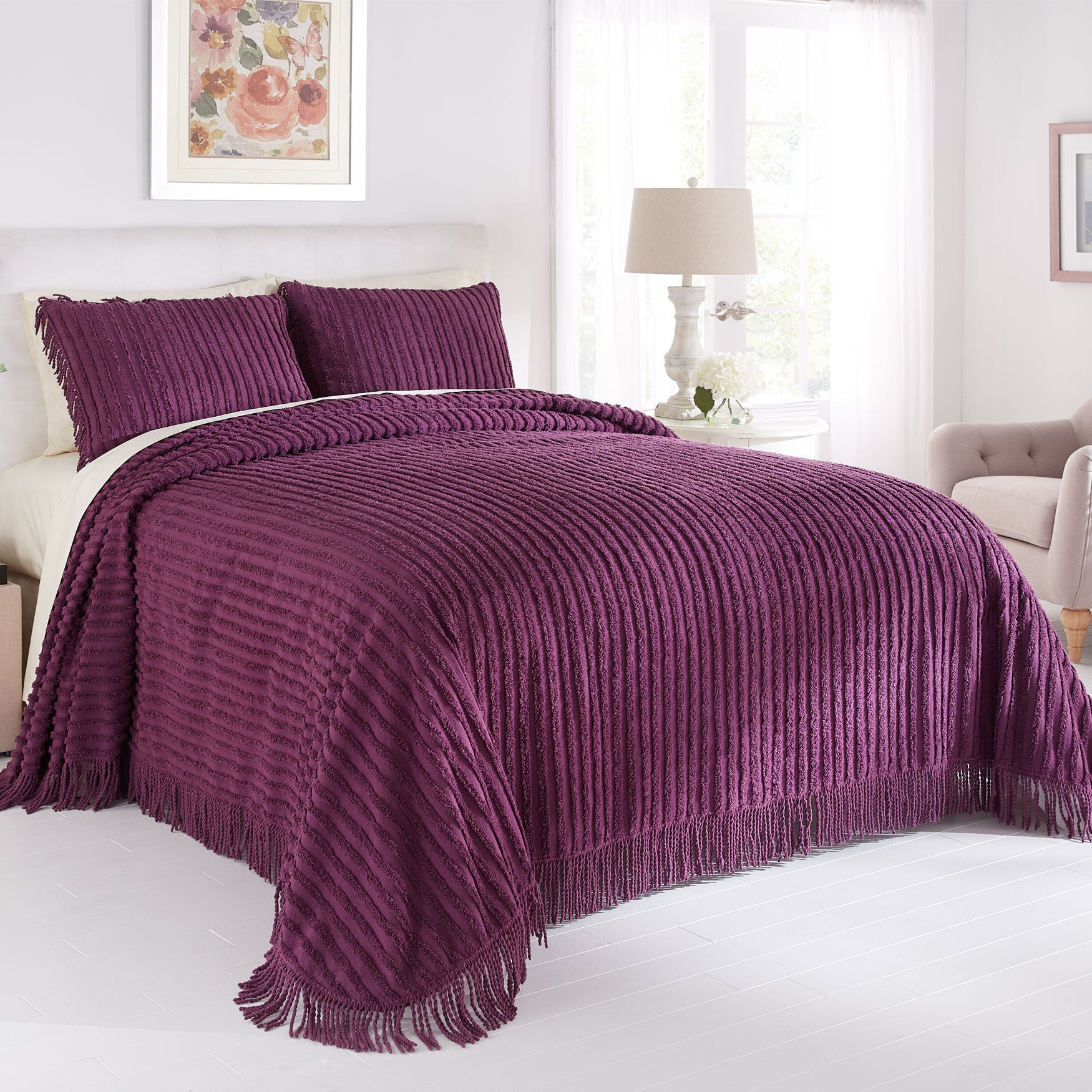 BrylaneHome Chenille Bedspread - Picture 7 of 12
