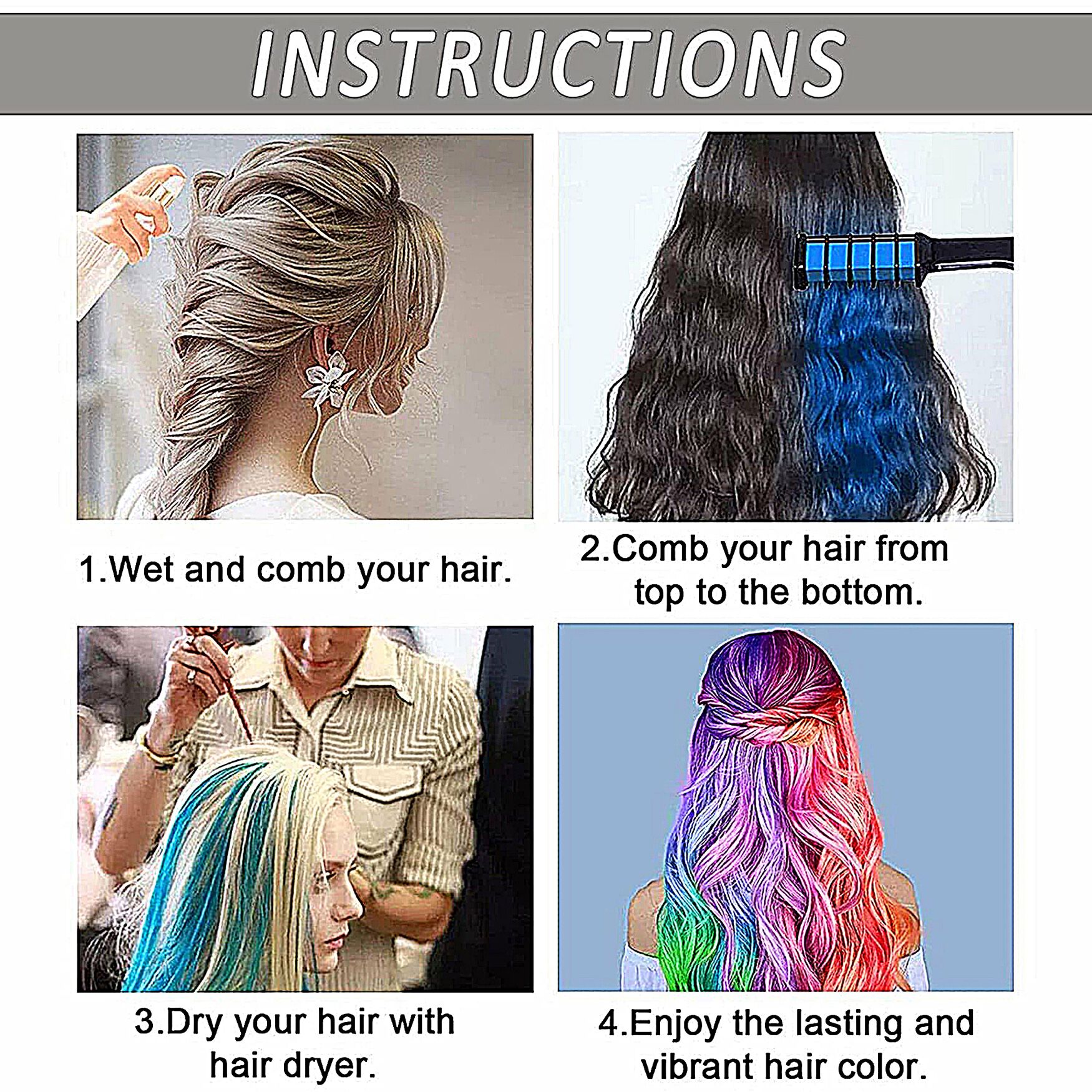 Temporary Hair Color Chalk Beauty Tools, , alternate image number 3