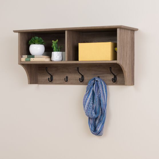 36" Wide Hanging Entryway Shelf, GREY, hi-res image number null