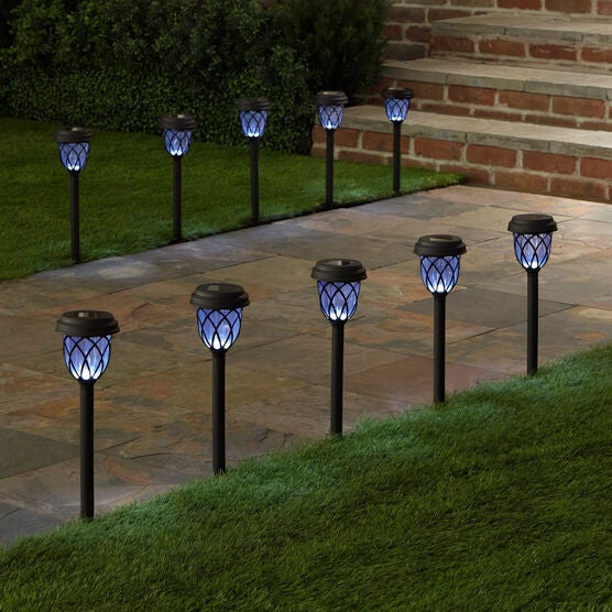 Solar Pathway Lights — Set of 10, BLACK, hi-res image number null