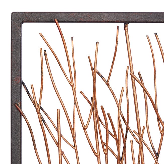 Set Of 3 Black Metal Modern Floral Wall Decor, , alternate image number 4