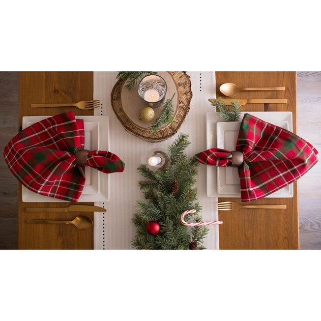 Tartan Holly Plaid Napkin, Set of 6, , alternate image number null