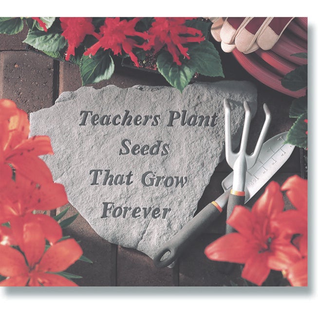 Teachers Plant Seeds That Grow Forever Garden Accent Stone, GREY, hi-res image number null