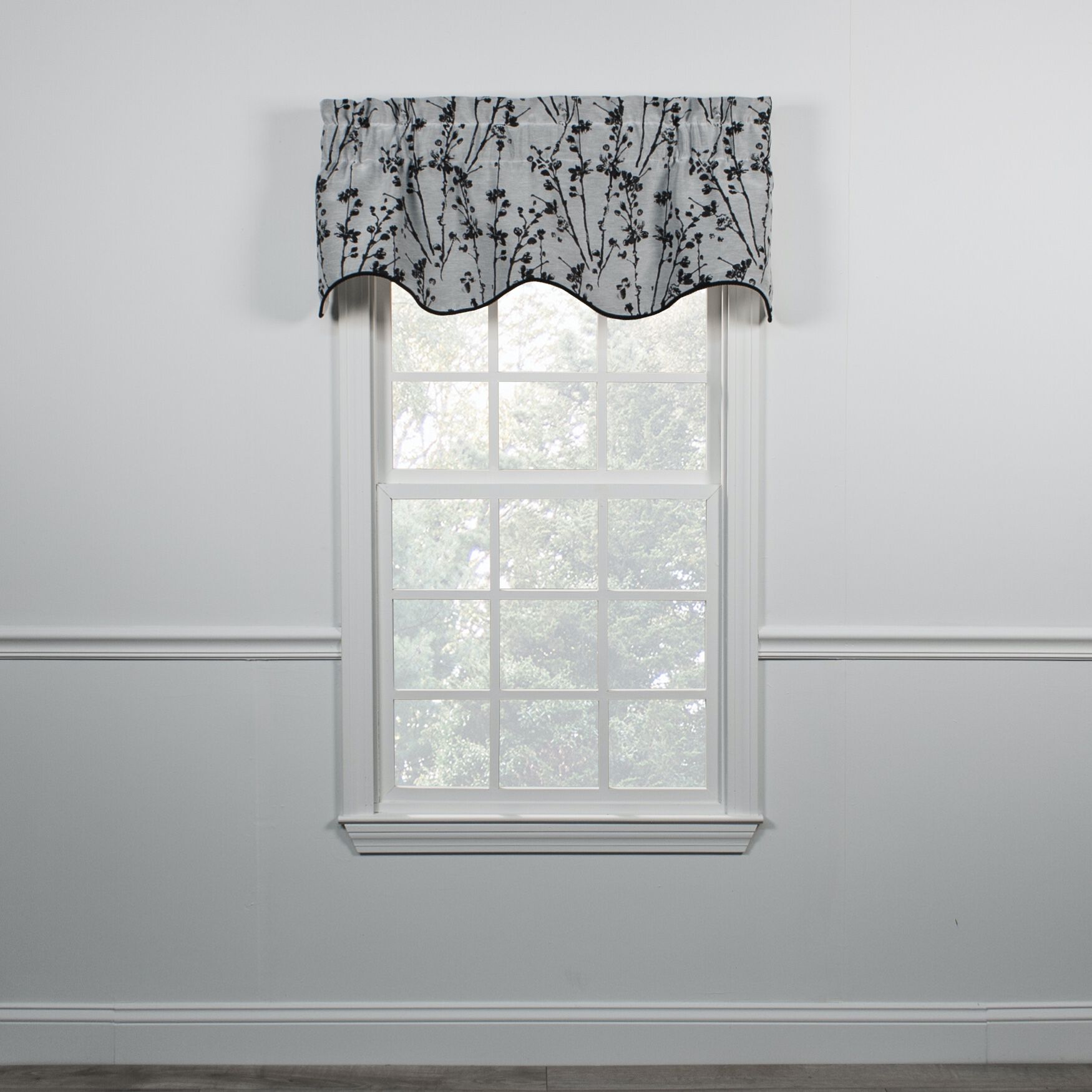 Meadow Lined Scallop Valance, CHROME, hi-res image number 0