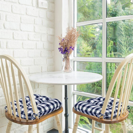 Buffalo Check Tufted Chair Seat Cushions Set of Two, , alternate image number null