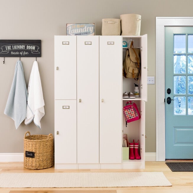 Elite Double Tier Locker, White, , alternate image number 6