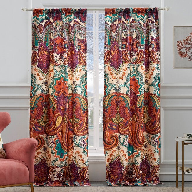 Nirvana Spice Curtain Panel Pair , SPICE, hi-res image number null