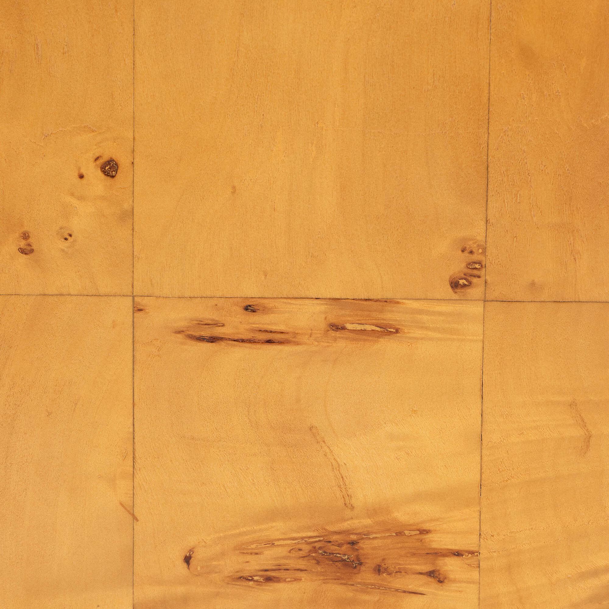 Camira Modern and Contemporary Natural Light Mappa Real Burl Wood 1-Drawer Nightstand, BURL, alternate image number 6