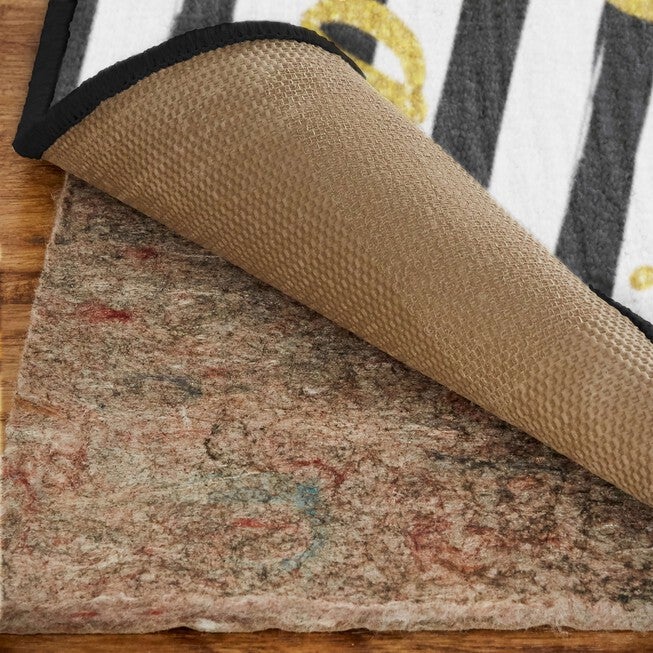 Christmas Stripe Black/White Kitchen Rug, , alternate image number 2