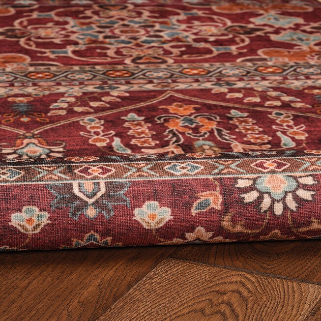 Washable Neil Garnet/Ivory Rug, , alternate image number 4