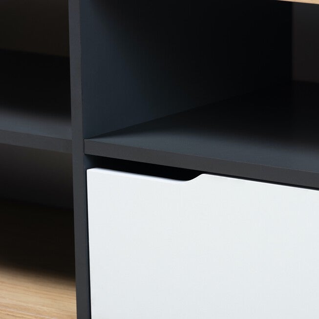 Reed Mid-Century Modern Multicolor 2-Drawer Wood Tv Stand Furniture, , alternate image number null