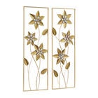 Set Of 2 Gold Metal Contemporary Wall Decor, , alternate image number null