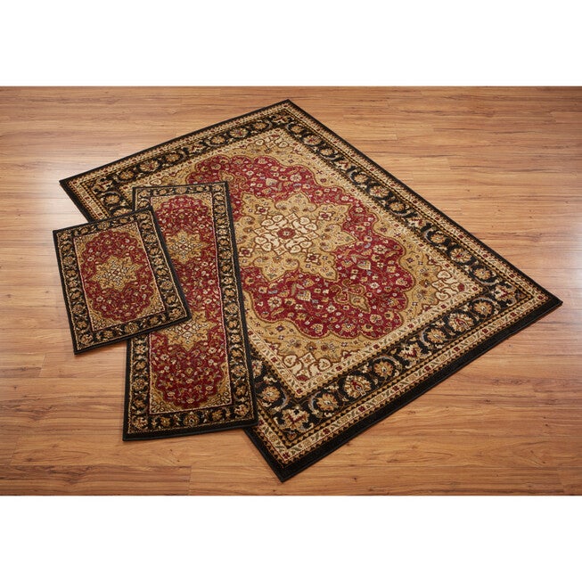 3-PC Embrace Medallion Rug Set, RED, hi-res image number 0
